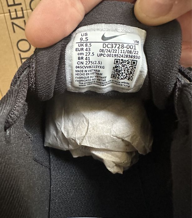 Кросівки  NIKE REVOLUTION 6 NN BLACK. Оригінал ( 26,5см)