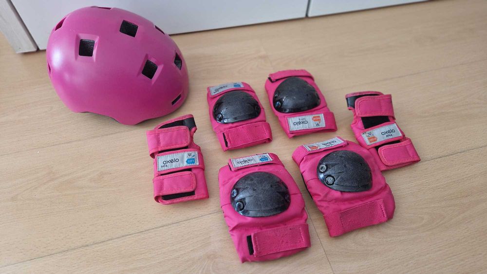 Patins em linha Decatlhon OXELO (30-32) + Proteções