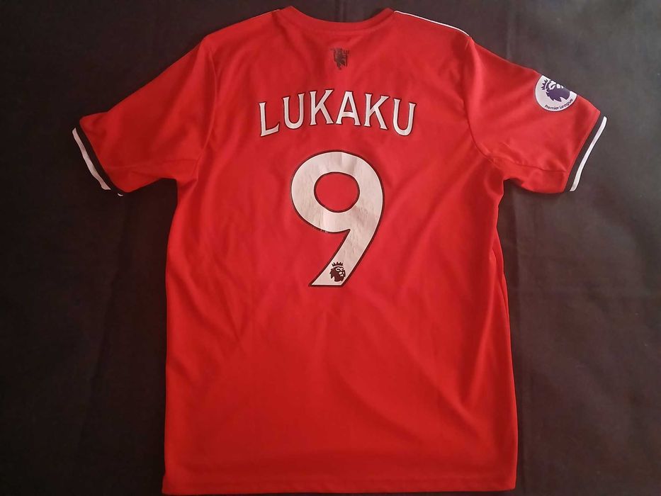 Комплект в подарок мерч Manchester United футболка Lukaku+рюкзак-мешок