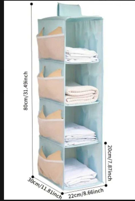 Organizer wiszący do szafy- 4 półki