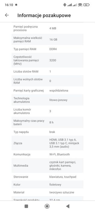 Laptop HD dotykowym ekranem 14 cali
