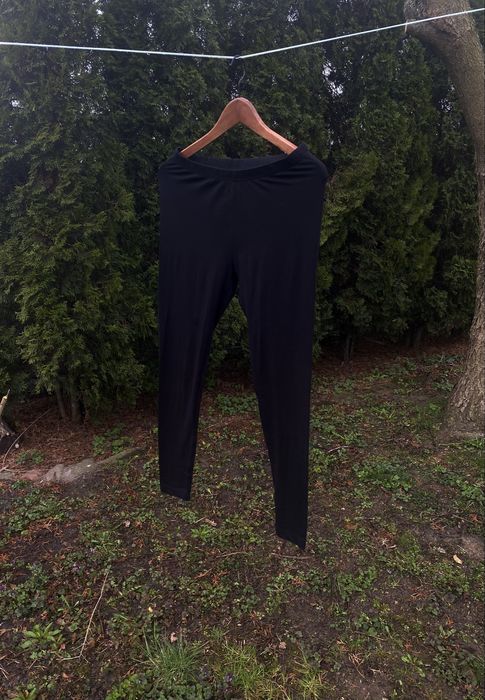 Legginsy bawełniane cotton czarne black Malfini M/38
