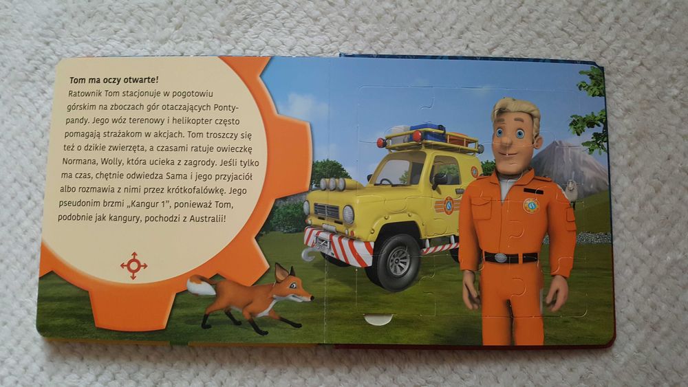 Książka z puzzlami Strażak Sam, 12 elementów