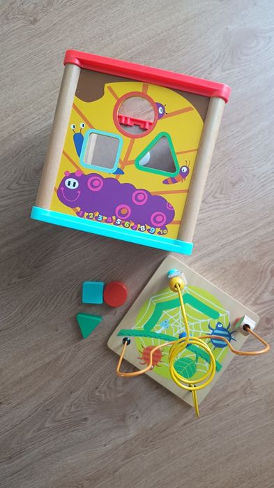 Drewniana kostka edukacyjna