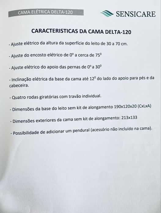 Cama articulada elétrica com comando – muito bom estado