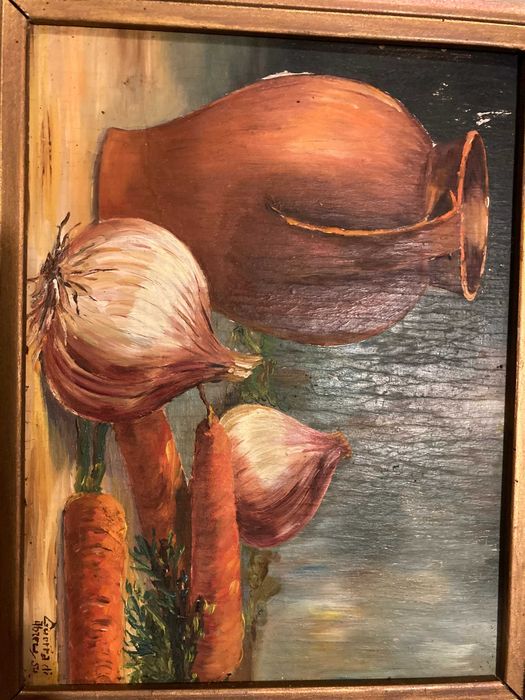 Quadro pintado à mão de "Guerra de Abreu" (1954)