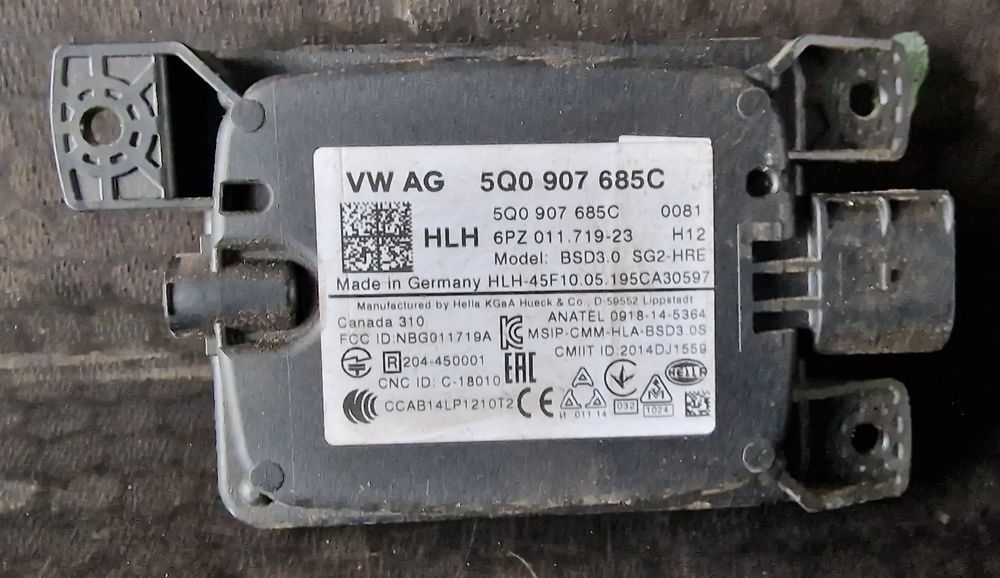 radar sensor asystent pasa 5q0907685c skoda karoq 2.0 tdi