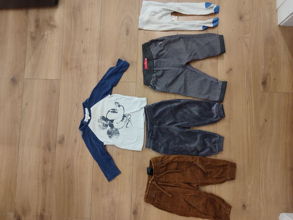 Дитячі речі 9-12 місяців - теплі штани, кофта, колготи