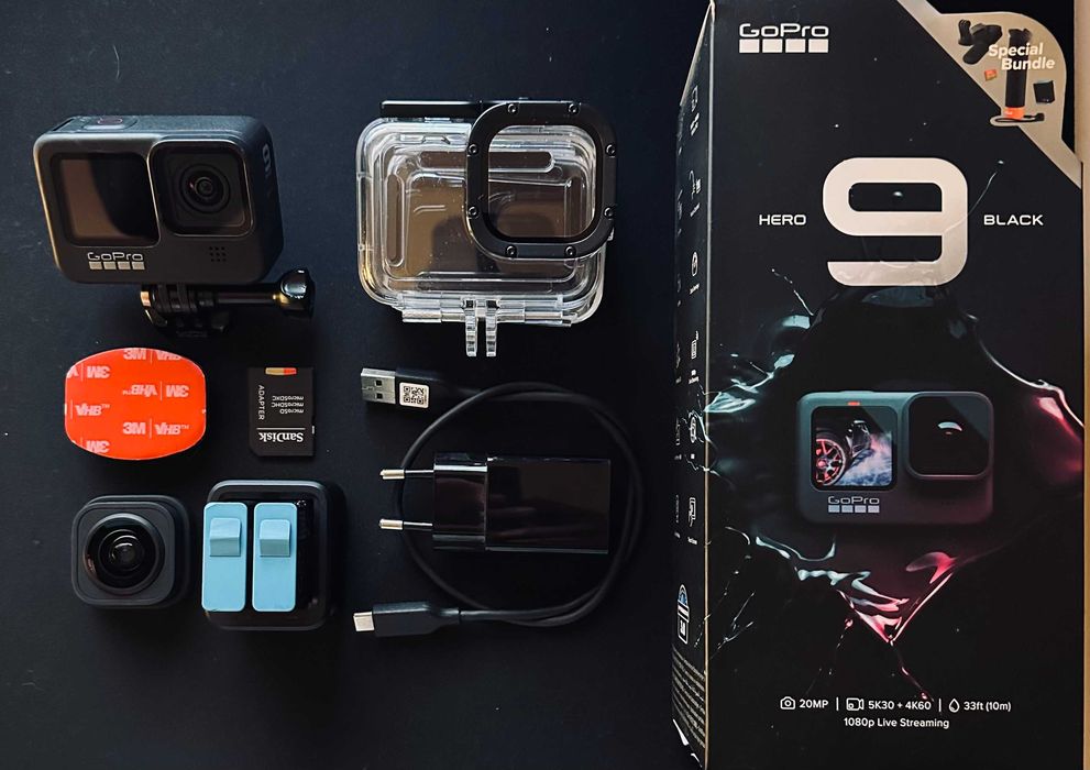 GoPro Hero 9 Black + Acessórios