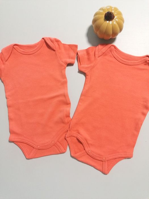 Pack 2 Bodies de Bebé Laranja Coral