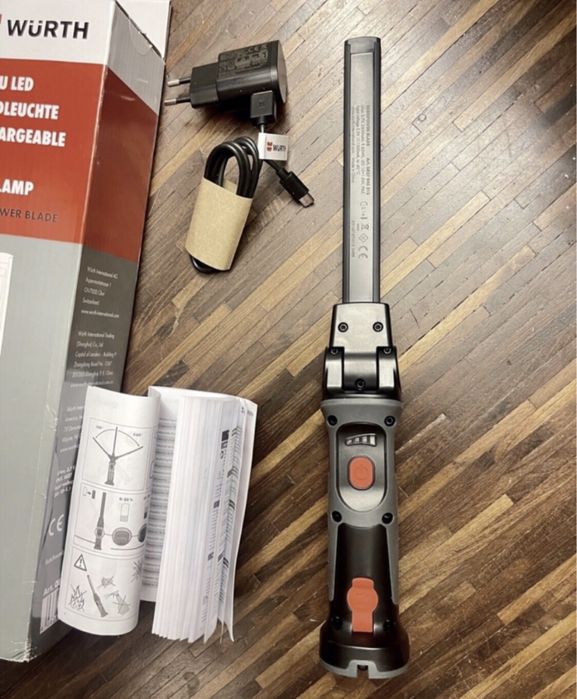1000lm Wurth ErgoPower lampa warsztatowa LED IP65 2600mAh magnes USB-C
