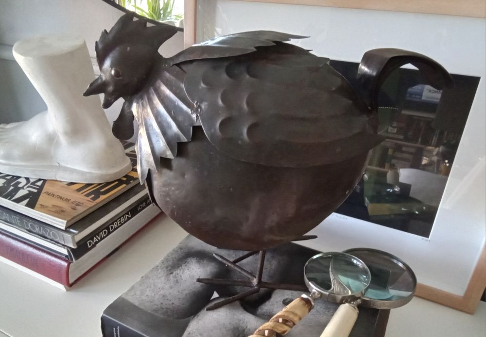 Galinha Metal I Objecto Decoração