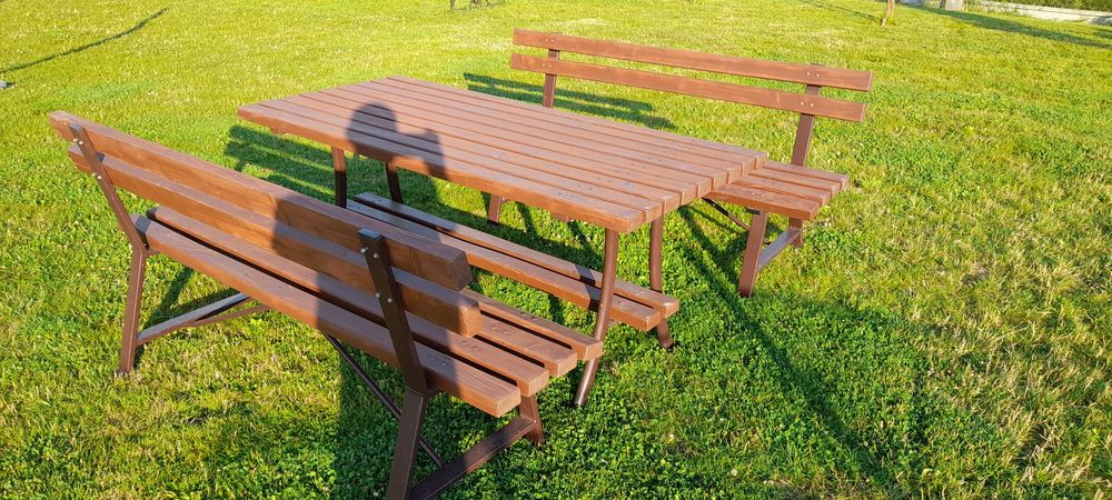 Meble ogrodowe ławka 2szt stół