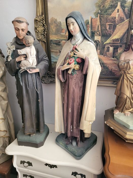 Stara figura 84 cm Święta Teresa od Dzieciątka Jezus