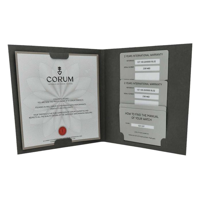 Corum Bubble Chronograph XL 45mm diamenty brylanty spinki graham ebel