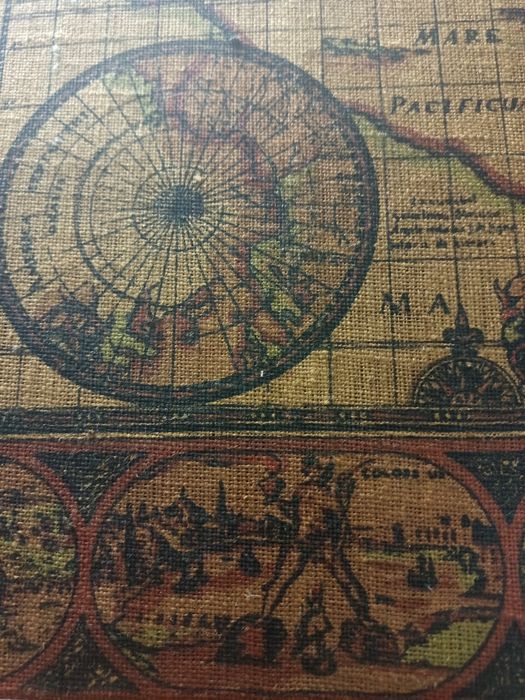 Mapa do mundo antigo em tecido 1.25x95