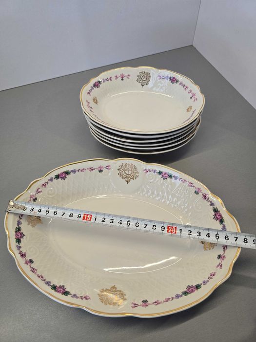 Stara Porcelana lata 60-te zestaw salaterek Korosten 6 plus 1.