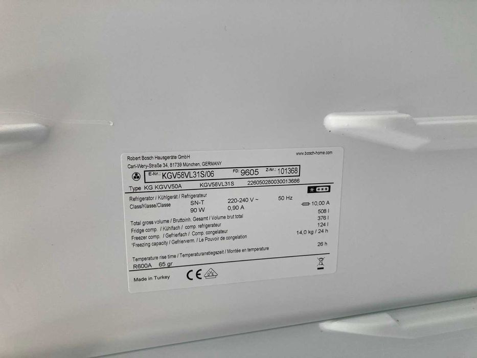 XXL Bosch Frigorífico combinado 500 litros