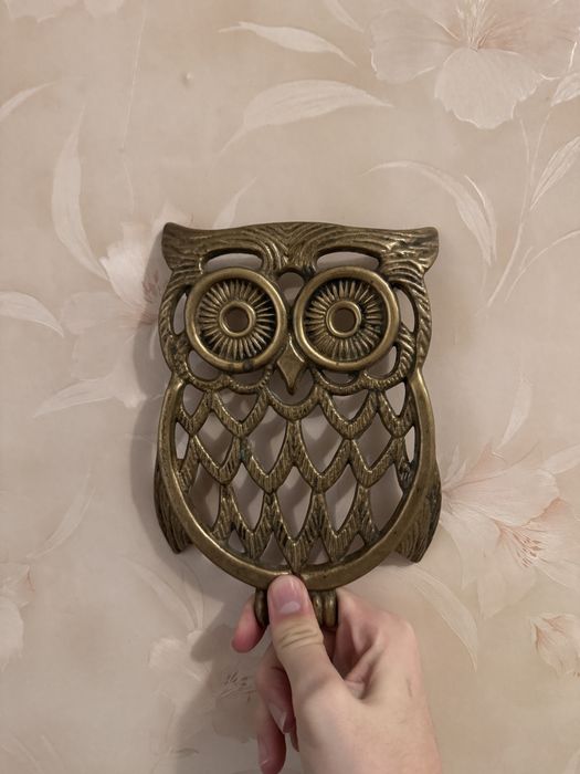 Подставка под горячее « Сова » из бронзы