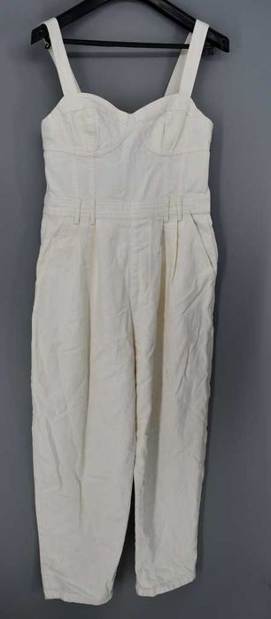 Kremowe jeansowe ogrodniczki &Other Stories rozmiar 42