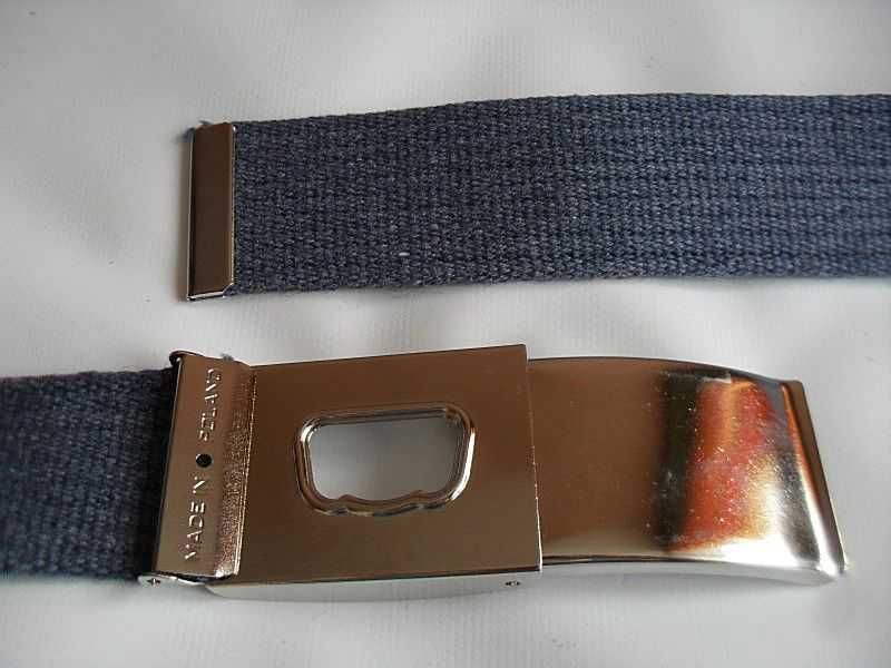 PASEK PARCIANY, męski, unisex, niebieski, szerokość 4cm, - NOwy