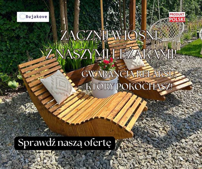 Leżak ogrodowy bujany, do ogrodu, sterfy SPA | Wysyłka w całości