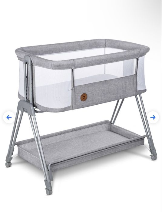 Приставне ліжко дитяче Lionelo Luna Grey Concrete