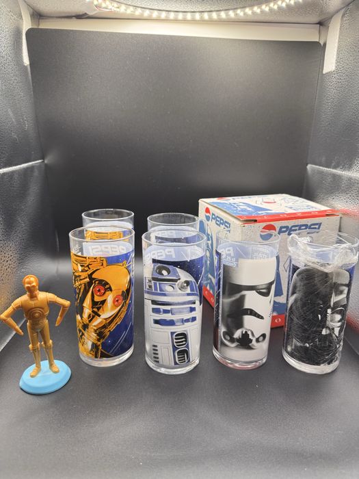 6 copos Star Wars Pepsi Trilogy Special Edition caixa