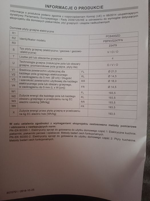 Płyta ceramiczna Amica