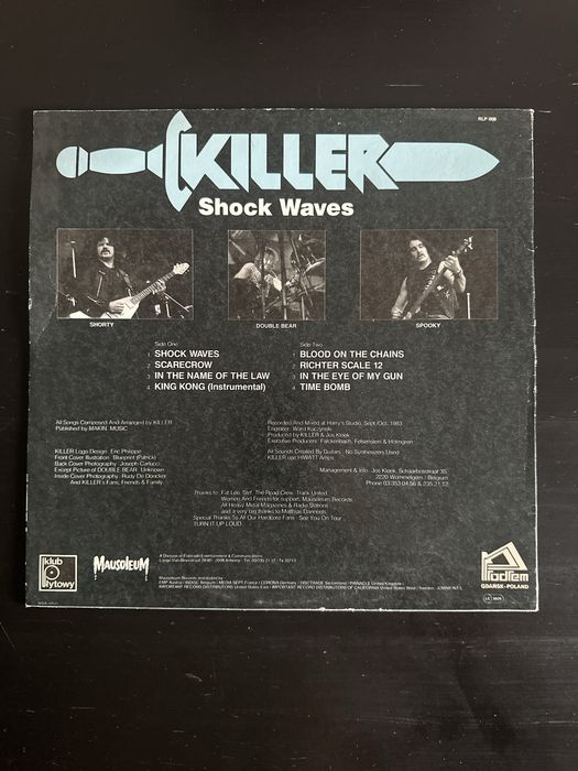 Killer - Shock Waves 1985 Klub Płytowy Razem