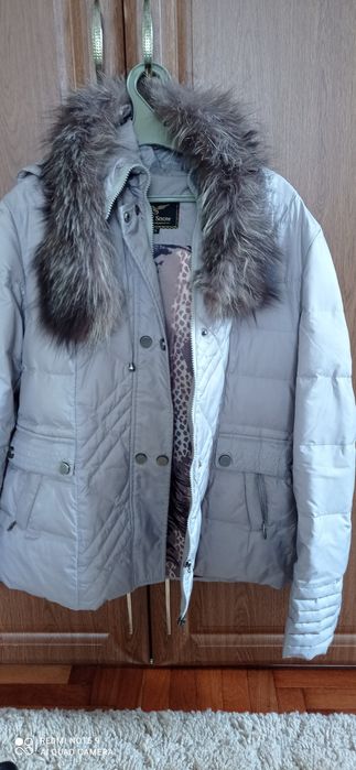 Жіночий пуховик з натуральним хутром  xxl