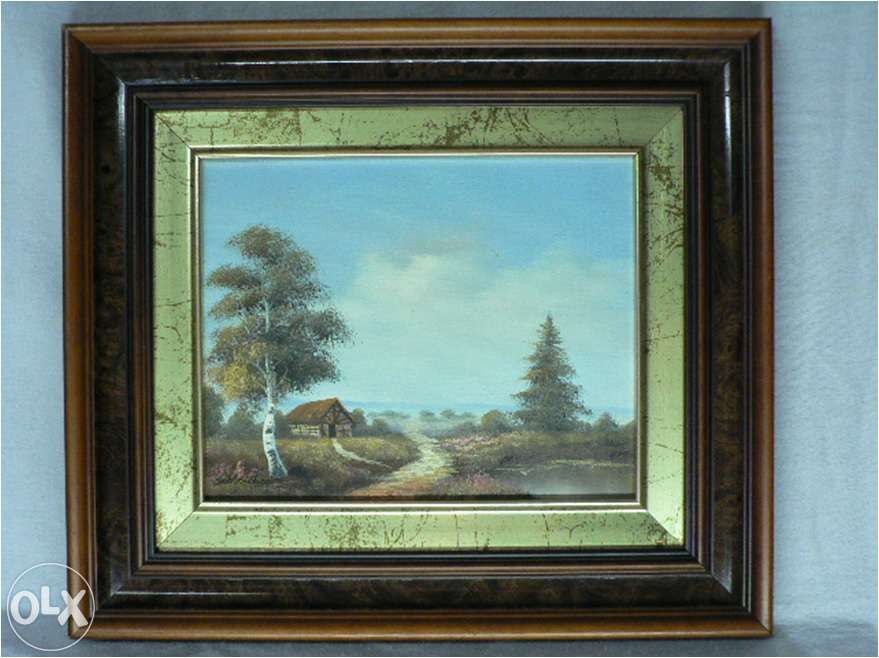 Oleo s/ Tela c/ Paisagem Campestre