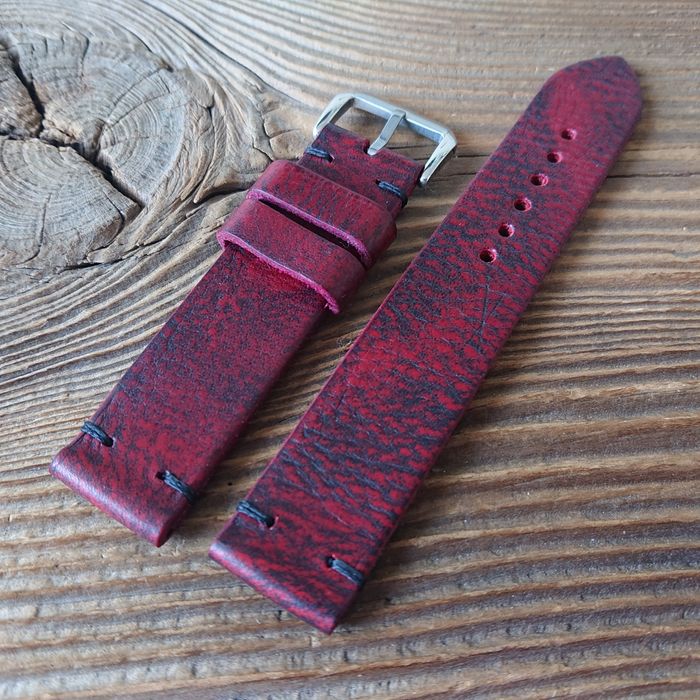 Pasek do zegarka 20 mm handmade skóra naturalna ręcznie robiony