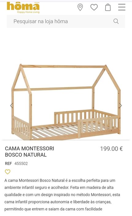 Cama Criança Montessori  Hôma + Colchão