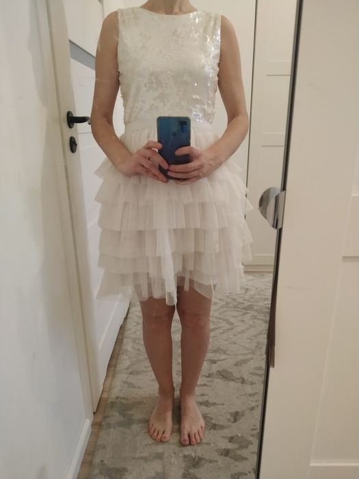 Sukienka biała anioł jasełka r. 152/158