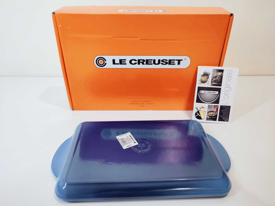 Patelnia grillowa Le Creuset 33 X 22 cm żeliwna lazurowa