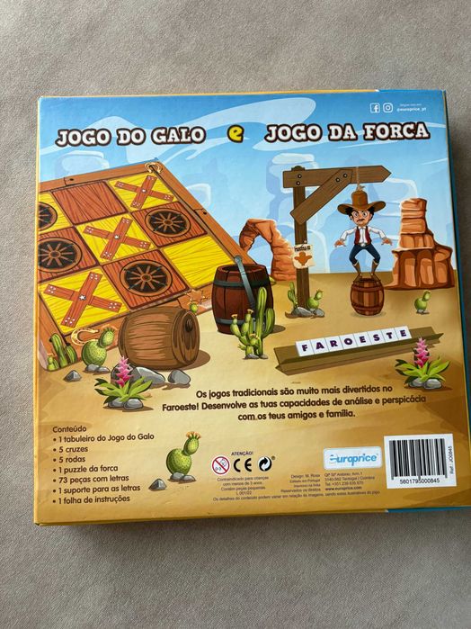 Jogo Tabuleiro - 2em1 jogos faroeste
