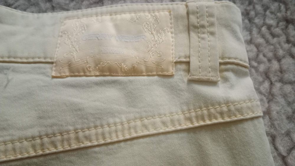 Gerry Weber pastelowe żółte damskie spodnie r. 36