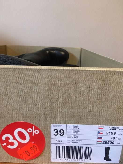 Lasocki roz. 39 kozaki damskie sztyblety