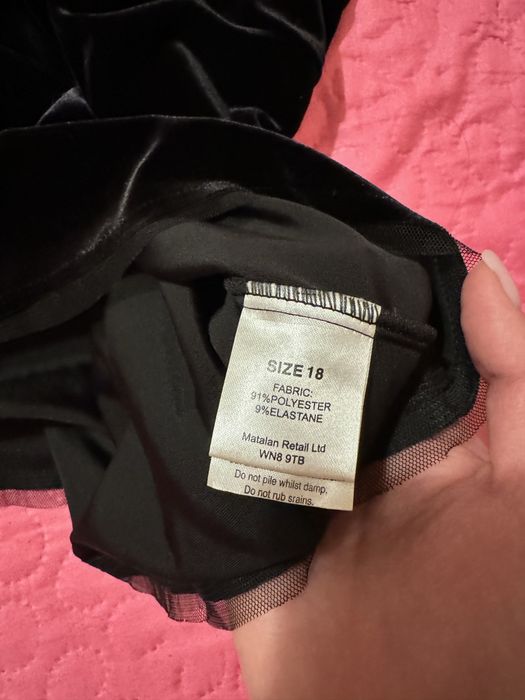 Черный бархатный топ xl