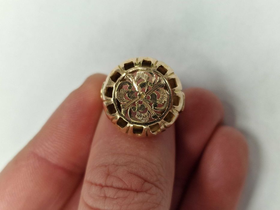 Złoty pierścionek/ 585/ 5.32 gram/ R12/ XX wiek/ praca ręczna