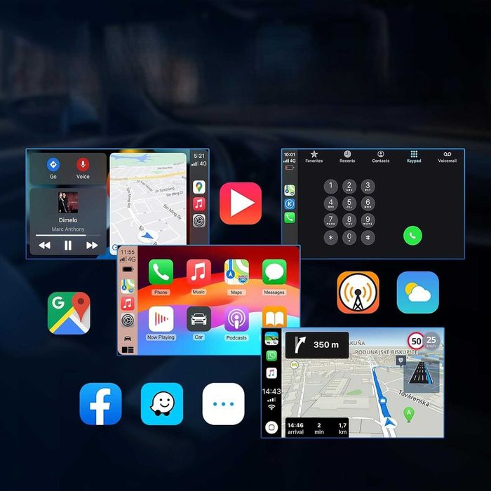 Adapter Moduł Bezprzewodowy 2w1 CarPlay Android Auto Dongle 5GHz