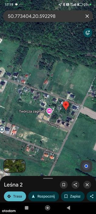 Działka budowlana 1750 m², blisko lasu BRZEZINY/BILCZA