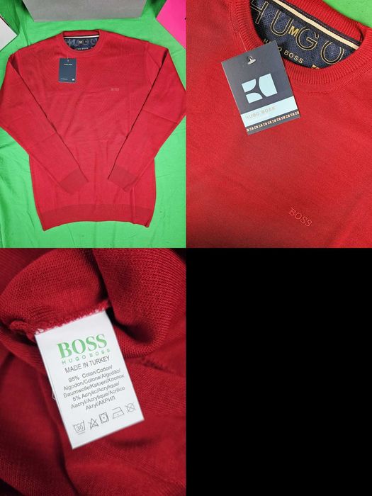 Sweter męski Hugo Boss z dzianiny z malym logo tommy swetry HB