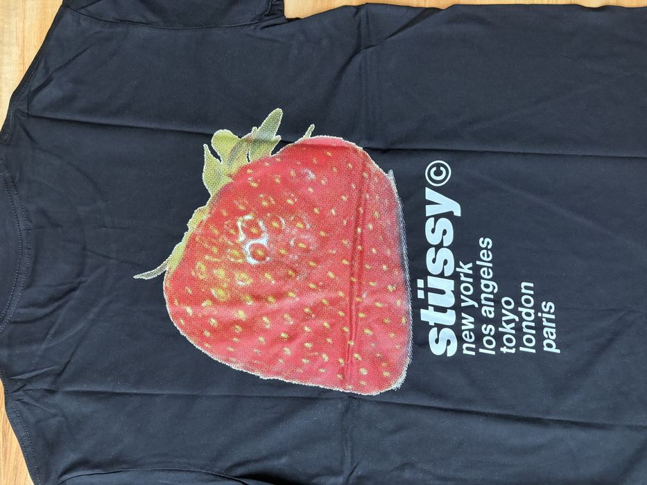 Stussy Strawberry Tee Black - S