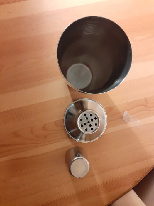 Bandejas de Inox e shaker de Caipirinha