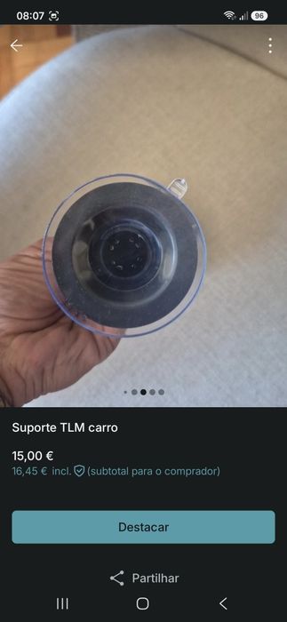 Suporte para Telemóvel  em automóvel
