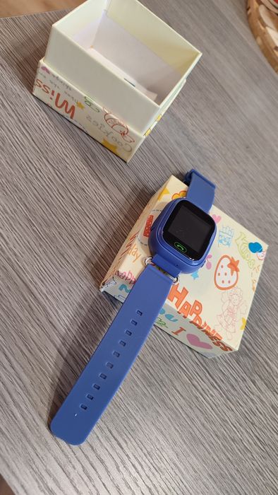 Дитячі смарт-годинник c GPS трекером і телефоном Smart Watch Q100 Dark