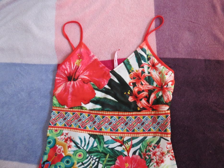 Cudowna sukienka w egzot. kwiaty i mandale - La Voila. Styl Etno,Boho
