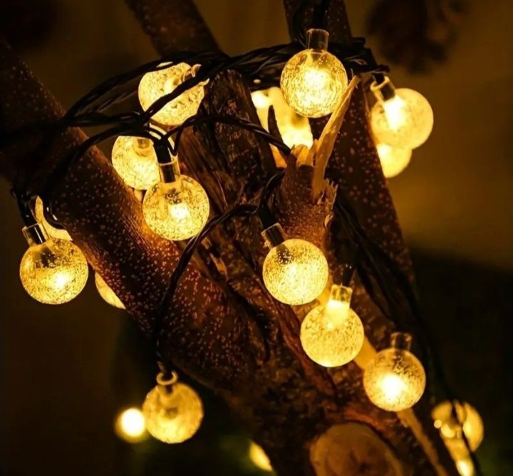 Rewelacyjne lampki solarne LED-7 m długości i 50 świecących kul!